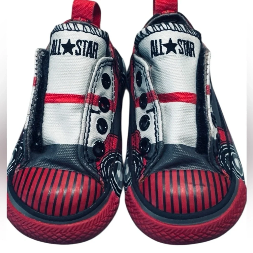 Converse Chuck Taylor All Star Toddler Slip-On Sneakers – Red/Black (Size 4 )